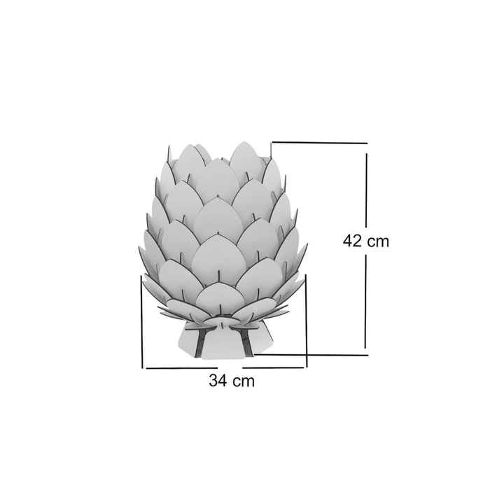 Decorative Wooden Pine Cone Lampshade Yellow