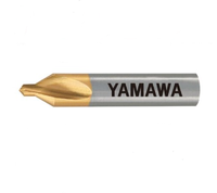Foret de centrage à hélice basse YAMAWA AUCDS, revêtement TiN, 60 degrés, à une extrémité, trou central, HSS haute qualité, pour perçage 1-6mm