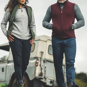 Chalecos de lana cálidos para exteriores para hombres con logotipo de bordado de marca personalizado y opciones de personalización de etiquetas - Product Image 6