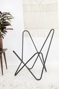 Luxury Leather Foldable Iron Frame <b>Chair</b> Butterfly Design Powder Coated Folding Outdoor Leisure for Home Office Living Room - Product Image 4