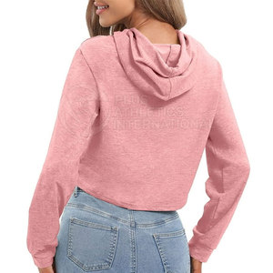 Sudaderas Cortas de Algodón de Alta Calidad Personalizadas para Mujer, Sudaderas Cortas Lisas Personalizadas para Mujer, Hechas en Pakistán - Product Image 3