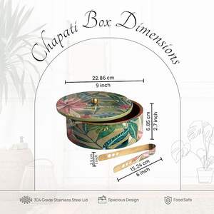 กล่องโรตีไม้แบบดั้งเดิมพร้อมฝาแกะสลักสำหรับจัดแสดงอาหารอย่างสวยงาม กล่องชาปาตีไม้ที่ทนทานในราคาที่ถูกที่สุด - Product Image 3