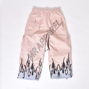 กางเกงกันหิมะแบบกันน้ำและกันความร้อน ปรับแต่งได้ พร้อมเชือกผูกเอว กระเป๋าแบบคาร์โก้ ช่องระบายอากาศ และทรงหลวม - Product Image 2