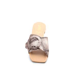 Sandales à talons formelles beiges FR8087 Pantoufle - Product Image 1