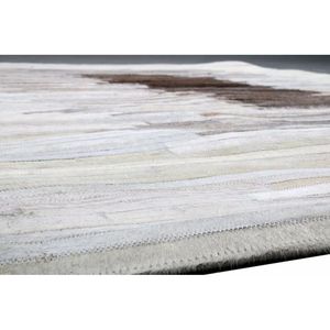 Handmade Woven Genuine Leather Multi-Color 5x7 ft Decorative Hair-On-Leather Area <b>Rug</b> for Living Room Bedroom or Hallway - Product Image 2