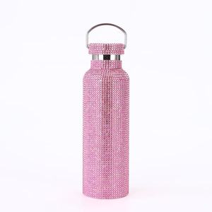 Gobelet isotherme en acier inoxydable de 600ml avec paille en strass fait à la main - Product Image 6