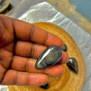 Mắt cầu vồng đá quý Obsidian đa lửa cầu vồng mắt Obsidian Cabochon phẳng trở lại đá hầu như không màu tím lửa cầu vồng đá - Product Image 2