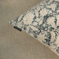 Housse de coussin carrée 100 % coton, imprimée à la main, motif floral, design personnalisable, 18x18 pouces, décoration intérieure