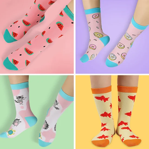 Professional Factory Knitted Men's Crew Dress <b>Socks</b> Custom Designed High Quality Casual <b>Socks</b> Black <b>White</b> Blue Red Logo Pattern - Product Image 5