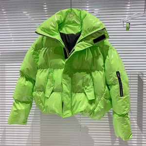 OEM logotipo personalizado recortar abajo Abrigos Mujer puff burbuja chaqueta personalizada casual invierno abajo puffer chaqueta mujer burbuja abrigos - Product Image 4