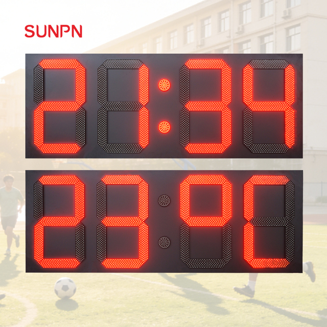Outdoor Waterproof Electric Metal Digital Clock with High-brightness LED and Temperature & Humidity Display