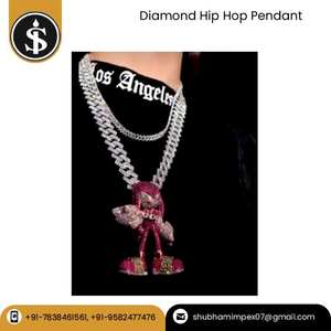 Fait sur commande, meilleure vente, bijoux fins en or 10KT, HPHT Lab, diamants cultivées, pendentif Hip Hop d'un fournisseur de confiance - Product Image 2