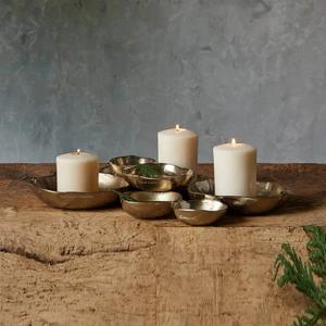 Elegante cuenco de 9 compartimentos de color dorado para servir comida, plato de Metal, vajilla de boda, plato y cuencos para servir comida en racimo - Product Image 4