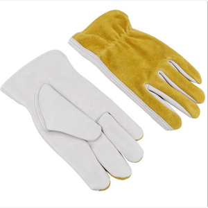 Manufacturer's Factory OEM Heavy Duty Industrial Safety <b>Mechanics</b> Gloves Men Heat Resistant Leather/Polyester Customizable - Product Image 4