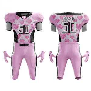 Nouveauté été, uniforme de football américain pour hommes adultes de qualité supérieure, respirant, personnalisable, en polyester/coton - Product Image 1