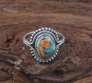 Anillo de Plata de Ley 925 con Ónice Verde Ostra de Corte Ovalado, Engaste de Bisel Hecho a Mano, Regalo de Aniversario de Bodas para Mujer - Product Image 2