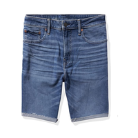 Shorts en jean pour hommes, qualité export, personnalisables, élégants, grandes tailles, tricotés, délavés mi-bleus, décontractés, écologiques, respirants, séchage rapide