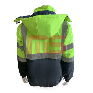 Blouson d'aviateur imperméable haute visibilité avec logo personnalisé Vêtements de travail de sécurité réfléchissants pour l'hiver pour la construction et l'extérieur - Product Image 6