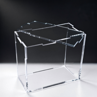 Vitrine en acrylique Jinda Press Fit, épaisseur 5 mm, légère, portable, montage facile, boîte de collection TCG, sans colle, emballage plat, manuel d'assemblage