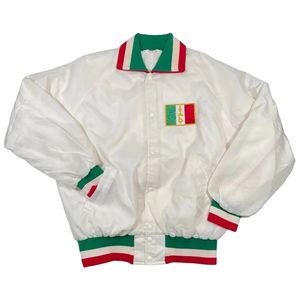 Chaqueta Universitaria de Satén con Bandera Italiana Vintage Unisex al por Mayor, Nuevo Estilo Informal, Chaqueta Universitaria con Cremallera para Hombre - Product Image 2