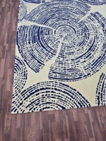 Tapis faits main modernes brodés et tuftés en coton, très vendus, 8x10, bleu beige, adaptés aux animaux domestiques, lavables, pour salon