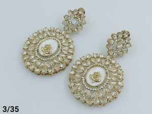 Latest Designer Indian Wholesale Jewelry of Jhumka Kundan Earrings New Collections for Women's Stylish Earrings Collection 2024 - Product Image 6