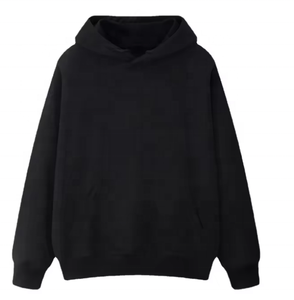 Vente en gros sweats à capuche décontractés en éponge française 100% coton à manches longues et épaules tombantes - Product Image 5