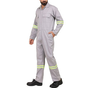 Uniforme de vêtements de travail de combinaisons antistatiques anti-flamme de coton pour les travailleurs de l'industrie de la construction - Product Image 1