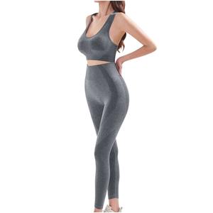 Conjunto de Yoga Deportivo sin Costuras para Mujer, Sujetador Deportivo Suave y Leggings Transpirables y Cómodos, Ropa Deportiva de Otoño para la Calle - Product Image 1