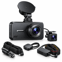 Caméra de tableau de bord 4K double objectif avec GPS et Wi-Fi, vision nocturne, moniteur de stationnement avant et arrière pour voiture - Vente en gros