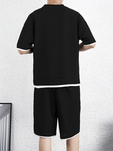 Conjunto de camisa doble de poliéster informal de verano para Hombre | Paquete de dos piezas para hombre con logotipo personalizado al por mayor | Transpirable de secado rápido de alta calidad - Product Image 3