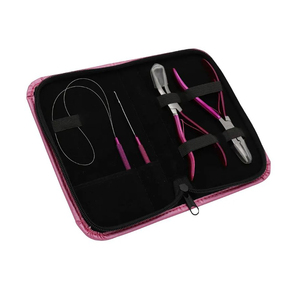 Juego de alicates profesionales de acero inoxidable para extensiones de cabello y cuentas con logotipo personalizado, precios al por mayor - Product Image 4