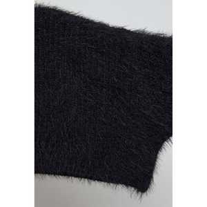 Suéter Corto Informal de Manga Larga con Cuello Redondo y Peluche para Mujer, 100% Nailon, Transpirable, Cárdigan No Tejido para Otoño e Invierno - Product Image 5