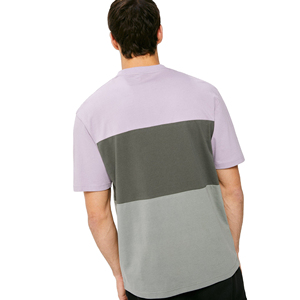 T-shirts à col rond boxy 100% jersey de coton T-shirt de fitness sérigraphié à motif solide anti-rides respirant avec logo personnalisé vente en gros - Product Image 4