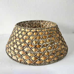 Vintage Style Handmade Water Hyacinth Combine Seagrass Christmas Tree Collar For Xmas Holiday Christmas Decoration - Product Image 1