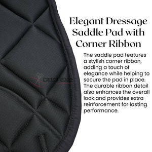 Tapis de selle de cheval équestre de haute qualité noyau en mousse élégant équestre respirant double couche Satin anti-dérapant équipement équestre - Product Image 5