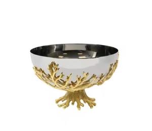 Cuenco de servicio de diseño de tendencia para el hogar, mesa de comedor, boda, nuevo cuenco plateado decorativo, centro de mesa moderno, frutero para Cocina - Product Image 1