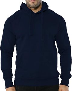 Sudadera con Capucha de Invierno para Hombre de Alta Calidad ODM, Transpirable, de Forro Polar, 360g, Poliéster/Algodón, con Bolsillo Personalizado y Diseño Sólido - Product Image 1