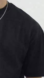 <b>Black</b> t Shirt High Quality Oversized Crop Fashion Short Sleeve T-shirt <b>Plain</b> <b>Tshirts</b> for Printing Unisex Wholesale - Product Image 5