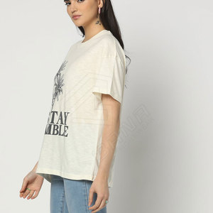 T-shirt à manches courtes pour femmes de haute qualité Logo personnalisable Style classique écologique pour l'été - Product Image 3