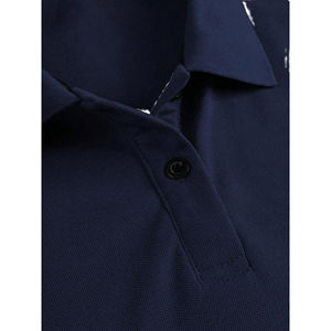 Polos de secado rápido de algodón 100%, camiseta Polo hecha a medida, polos de Color azul sólido para hombre - Product Image 3