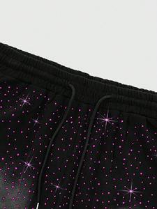 Pantalones Cortos de Lona 100% Algodón para Hombre, con Pedrería Personalizada, Lavado Ácido, Estilo Streetwear Hip Hop, Desgastados y con Bajo Deshilachado - Product Image 5