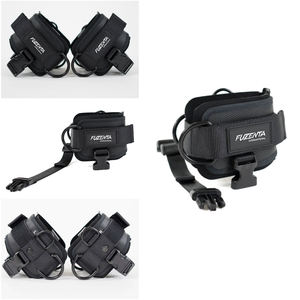 Sangles de cheville professionnelles pour la musculation, rembourrage en néoprène, grillettes réglables avec boucle à pression, poids personnalisés, double anneau en D, chevillères - Product Image 3