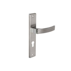 Tirador de puerta PARVA Kuchinox en placa larga, para cilindro de puerta, 72mm, satinado/cromado - Product Image 1
