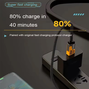 4-Trong-1 65W 27W Kim Loại USB-C Loại C Bện Sạc Cáp Kẽm Hợp Kim Nhanh Chóng Sạc Điện Thoại Di Động Dữ Liệu Dây Đa-Chức Năng Cáp USB - Product Image 5