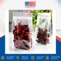 Sachet Doypack Transparent à Fermeture Zip, Scellé au Centre, en Film PET + LDPE de Qualité Alimentaire, Très Demandé et de Meilleure Qualité, pour Snacks et Produits Secs