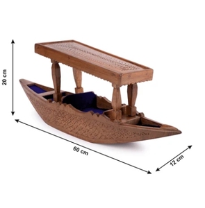 Noyer bois sculpté bateau du Cachemire ou Shikara décor pièce 24 pouces décoration de la maison décor de ferme parfait pour les cadeaux - Product Image 2