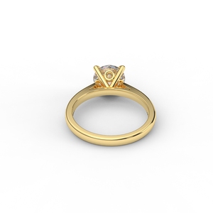 IGI Certified Round Cut Lab Grown Diamond Solitaire Engagement / Wedding <b>Ring</b> in 9K White / Rose & Yellow Gold - Product Image 3