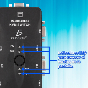 Switch KVM USB a 4 Porte con Interfaccia VGA e DVI, Controlla 4 PC con Singolo Monitor, Tastiera e Mouse, Risoluzione 4K 1920x1440, Disponibile! - Product Image 6