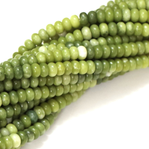 Perles de quartz vert olive : pierre précieuse ronde lisse AAA, 7-8 mm, brin de 15 pouces - Product Image 2